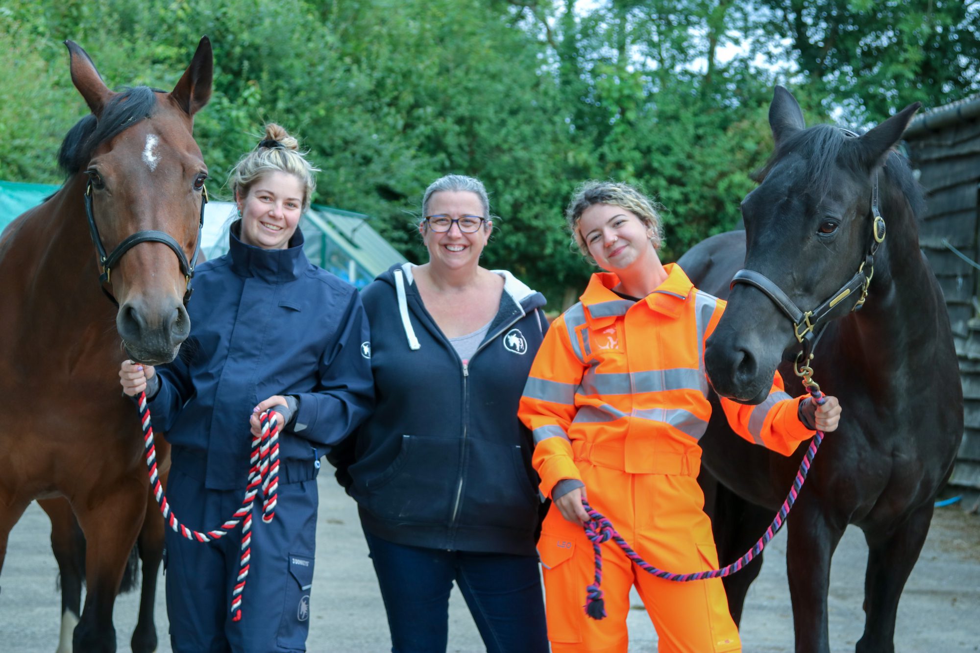 Amanda Marshall, owner of 3 Donkeys Ltd with Exmoor women’s coveralls